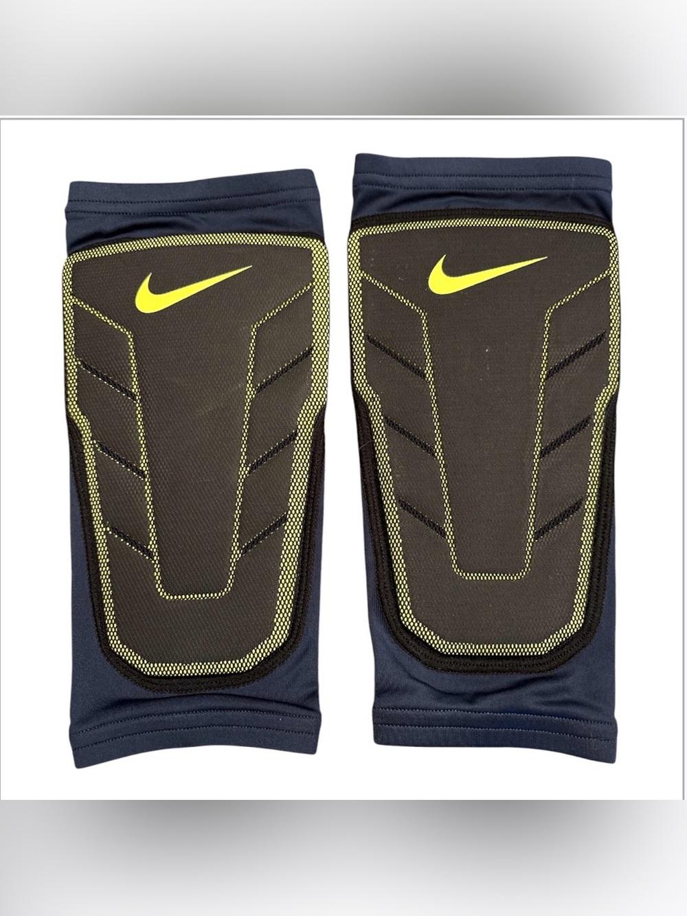 Nike Pro Combat Hyperstrong Elite Basketball Shin Pads (2) navy green bolt Sz S